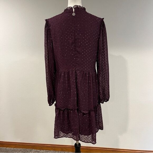 Tommy Hilfiger a-line Elegant Purple long sleeve Dress size 10 - Picture 6 of 14
